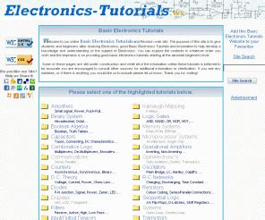 electronics tutorials ws|Basic Electronics Tutorials and Revision.